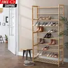 Artiss Shoe Rack, Bamboo Wooden Shoes Storage Cabinet Shelf Stand Organiser Home