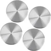 ACROPIX 50mm Silver Tone Car Wheel Center Hub Caps Sticker Emblem Badge 4pcs Car Parts
