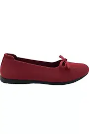 Clarks Cloudsteppers Knit Bow Flats Carly Hope Rhubarb