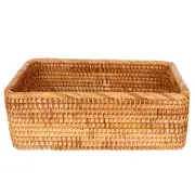 Woven Storage Basket Baskets with Lids Cotton Square Box Child