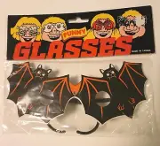 Vintage Halloween Party Glasses Vampire Bats Funny Taiwan NOS Toy Paper Costume