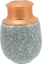 VICASKY Pet Memorial Urn Ceramic Cinerary Holder for Dog Cat Ashes Durable Keepsake Box for Pet Remembrance for Cherishing Your Beloved Companion
