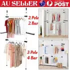 Heavy Duty Garment Hanging Rack Adjustable Clothes Bag Hat Hanger Dryer Shelf