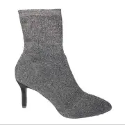 Catherine Malandrino Tyme Black Shimmering Knit Bootie Sock boot