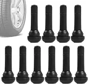Tubeless Tire Valves | 10X Motorcycle Tire Valve Stem - Snap Airtight Standard Rubber Stem Replacement Kit with Dustproof Caps, Tyre Repair Tools