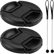 2 Pcs 58MM Lens Cap Cover Front Camera Lens Cover for Canon EOS Rebel 4000D 2000D 1300D 1200dD 800D 760D 750D 250D 200D EOS 90D 80D 77D 70D with EF-S 18-55MM F 3.5-5.6 is II STM F 4-5.6 is STM Lens