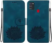 Compatible with Tecno Pop 5 LTE 4G BD4 Magnetic Card Slot Wallet Case Cover,Compatible with Tecno Pop 5 LTE 4G BD4 Flip Kickstand case Blue