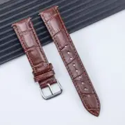 Brown Leather Watch Strap 16mm Watch with Silver Steel Pin Buckle and Springbars