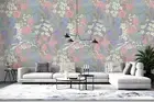 3D Floral Seamless Wallpaper Wall Mural Removable Self-adhesive 88