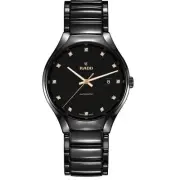 Rado True Automatic Diamond Black Dial Unisex Watch