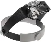 1 Set Head Mounted Magnifier with LED Light Ergonomic Design for Comfortable Wear for Reading Repairing and Inspecting Jewelry Stamps Coins Black Portable and Lightweight
