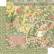 Graphic 45 Paper 12 x 12 inch Garden Goddess Collection Flowers Dreams Thoughts