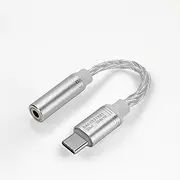 USB C to 3.5mm Headphone Adapter with Silver Plated Copper 384KHz 32Bit Audio, Aux Dongle for Android, iOS, OS X