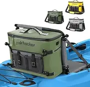 Yakhacker Kayak Cooler - Waterproof Seat Back for Lawn-Chair Style Seats, Portable Ice Chest for Kayaking, Travel, Lunch, Beaches & Trips