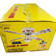 Walt Disney Sisco COOL Mickey Mouse Minnie Mouse 42” Ceiling Fan Light Kit