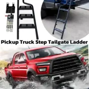 Pickup Truck Step Tailgate Ladder Fits For Hunter 2020-2024 black Need Drilling