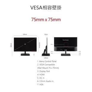 【ViewSonic 優派】VA2432-MHD 24型 IPS 薄邊框 廣視角 電腦螢幕