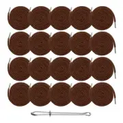 20pcs Drawstring Cords 51" Replacement Drawstring with Threader, Brown