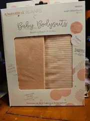 New KIMBERBELL BLANKS 2 BABY BODY SUITS BLUSHING PEACH SIZE 9-12 MONTHS Gift Set