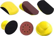 MINZHI Pack of 2 Hand Sanding Blocks 5 Inch Round Hand Sanding Block Mouse Hand Sanding Block Sanding Block Hand Sanding Block Suitable for Polishing Car Bodies, Furniture, Metal and Handmade Art