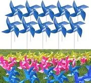 Tsocent 100 Pcs Pinwheels, Dark Blue Color Wind Spinners and Party Favors Gifts for Kids, Outdoor Decorational Pinwheels for Yard and Garden(Dark Blue)