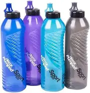 Decor Pumped Sports Slider Water Drink Bottle 1 litre, Assorted