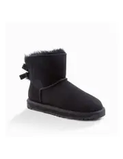 [Ozwear Ugg] Classic Water Resistant Mini Bailey Bow Boots in Black