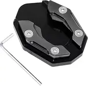 Lift Stand Universal Scooter Motorcycle Bike Kickstand Extender Foot Side Stand Extension Pad Support Plate Antiskid Bracket swingarm spool(Black)