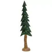 CWI Christmas Decor - Prim Skinny Resin Alpine Tabletop Tree 9inch
