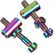 OSOLADY 2Pcs Titanium Alloy Bike Seat Post Fixed Screws CNC Precision Processing Corrosion Resistant Durable Saddle Bolts for Road Mountain Bikes