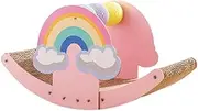 Cat Scratching Post Platform Activity Center Carpets Sofa Protector Playing House Hut Rest Cat Tree Tower(Rainbow)