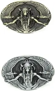 [NeaxgeandX] Retro Indian Eagle Shaped Pattern Zinc Alloy Men's Cool Belt Buckle Silver