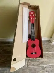 Soprano Ukulele 21" Beginner Student Kids Guitar Matte RED New In Box