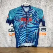 New w/ Tags! Ale PRR Men's XL Petroleum Blue Sunset Short Sleeve Cycling Jersey