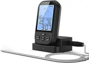 Wireless Digital Meat Thermometer, Remote BBQ Kitchen Cooking Thermometer for Oven Grill Smoker with Timer-Included Food Probe