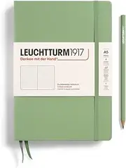 Leuchtturm1917 Notebook Medium A5, Hardcover, 251 numbered pages (Salbei, Dotted)