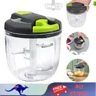 Manual Food Chopper - Portable Hand Pull String, Garlic Mincer, Onion Cutter