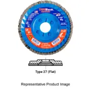 United Abrasives-SAIT 70835 4-1/2x7/8 TrimBack Ceramic Flap Disc T27 80 Gr 10 Pk