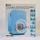 ART+SOUND Vintage Style 6-Can Mini Fridge with Built-In Wireless Speaker NEW