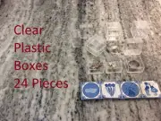 1"x1x1 Clear Plastic Hinged Storage Box Cube Beads Jewelry Tooth Fairy Container