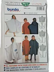 Burda Easy 9872 Sewing Pattern for Hooded Cape for Children Unisex Sizes 2-8