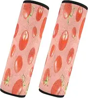 Car Seat Belt Covers Set of 2 Soft Car Safety Seat Belt Strap Shoulder Pad Camera Bag Strap Cover Car Accessories for Adults and Kids S Falling Tomato Isolated on White