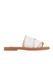 Chloé Woody Flat Mules 37 White