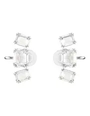 [Swarovski] Millenia Octagon Cut Clip Earrings in White