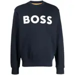 [Boss] Boss Logo-print Crew-neck Sweatshirt S BLUE