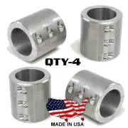 4 - Steel Universal Weld On Bar Clamp 2-1/4" Roll Cage Fabrication Mount 6 Bolt