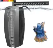 600L/H Adjustable Fish Tank Filter, 8W Submersible Aquairum Internal Filter for