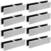 Marine Grade Railing Glass to Glass Clamp, 8 Pack SS316 Bracket for Glass,