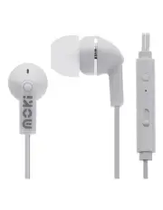 [Moki] Noise Isolation Earbuds With Microphone & Control White