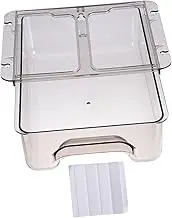GANAZONO Under Desk Drawer Storage Box Transparent Organizer for Cables Stationery Sundries Home Office Desk Organizer Compact Drawer Type Storage